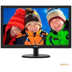 Monitor LED Philips 21.5", Wide, Full HD, Negru Lucios, 223V5LSB2/10