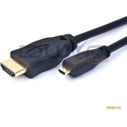 CABLU DATE HDMI v.1.3 A-D (micro) T/T, black, conectori auriti, 3 m, 'CC-HDMID-10'