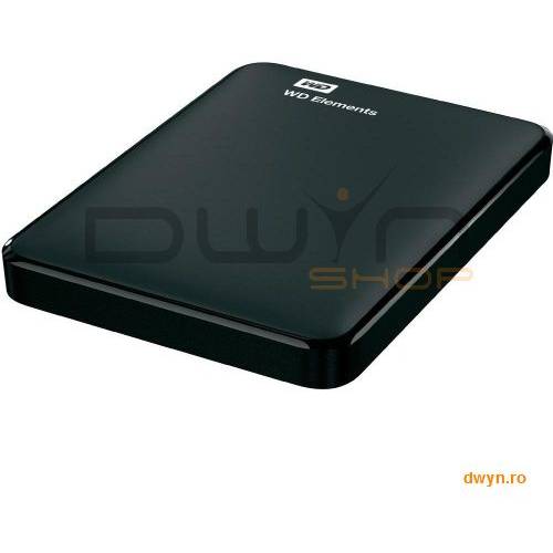 Western Digital HDD extern WD Elements Portable, 2TB, 2.5", USB 3.0, Negru