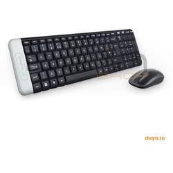 Tastatura Logitech MK220 Wireless Desktop Kit, Compact design, Whisper-quiet keys, 2.4GHz Wireless,