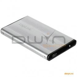 HDD Enclosure 2.5' HDD S-ATA to USB 3.0, Aluminium, silver