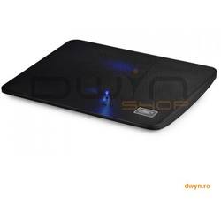 Stand notebook DeepCool 15.6' -  1* fan 140mm, blue LED, 1* USB, plastic & metal, black 'WINDPAL MIN