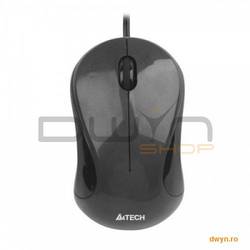 Mouse A4TECH N-350-1 V-track Padless, USB, Buton GESTURE 8 functii, Black, cablu 60cm