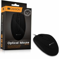 CANYON Mouse CNE-CMS1 (Wired, Optical 800 dpi, 3 btn, USB), Black