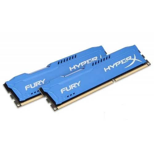 Memorie RAM Kingston, DIMM, DDR3, 16GB, 1600MHz, CL10, Kit 2x8GB, HyperX FURY Memory Blue, 1.5V