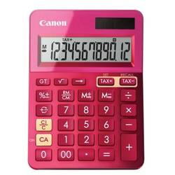 Calculator birou Canon LS123KPK roz, 12 digiti, ribbon, display LCD, functie business, tax si conver