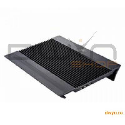 Deepcool N8 Black, structura din aluminiu si plastic, dimensiune notebook: 17 (maxim), dual 140mm f