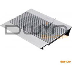 Stand notebook DeepCool 17' - aluminiu, 2*fan, 4* USB, dimensiuni 380X278X55mm, dimensiuni Fan140X14