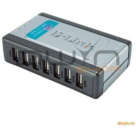 D-Link, Hub USB 2.0, 7 porturi, Hi-speed