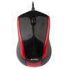 Mouse A4TECH N-400-2 V-track Padless, USB, Buton GESTURE 8 functii, Black+Red, cablu 150cm