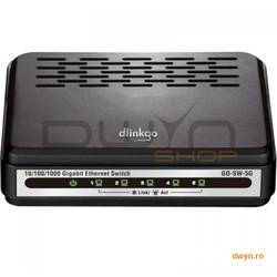 D-Link, Switch Desktop 5 porturi 10/100/1000, plastic, D-LinkGO