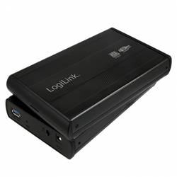 HDD Enclosure 3.5' USB3.0/SATA, Alu, black, LOGILINK 'UA0107'