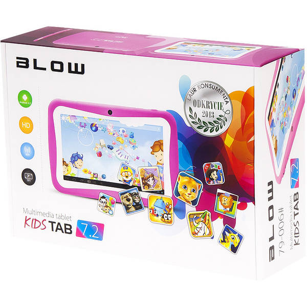 Tableta PROLECH BLOW KidsTAB 7 inch Cortex A7 1.3 GHz Quad Core 512MB 8GB flash WiFi Android 4.4 Pink