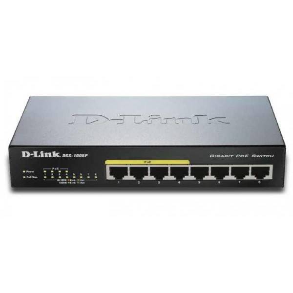 D-Link Switch Desktop 8-port 10/100/1000 cu 4 porturi PoE