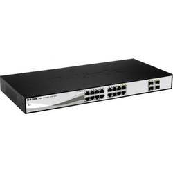 D-Link, WebSmart Switch 12 porturi Gigabit, 4 porturi combo 1000BaseT/SFP, Capacity 32Gbps, 8K MAC,