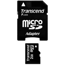 Card Transcend microSD 2GB cu adaptor SD