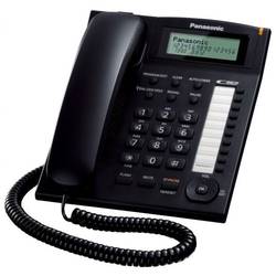 Panasonic Telefon cu fir Panasonic KX-TS880FXB, Agenda cu 50 numere, Negru (KX-TS880FXB)