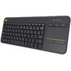 Tastatura Wireless Logitech K400 Plus Dark, Touchpad, USB, Negru