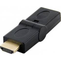 Adaptor 4World HDMI [M] > HDMI [F], unghi de 180°, negru
