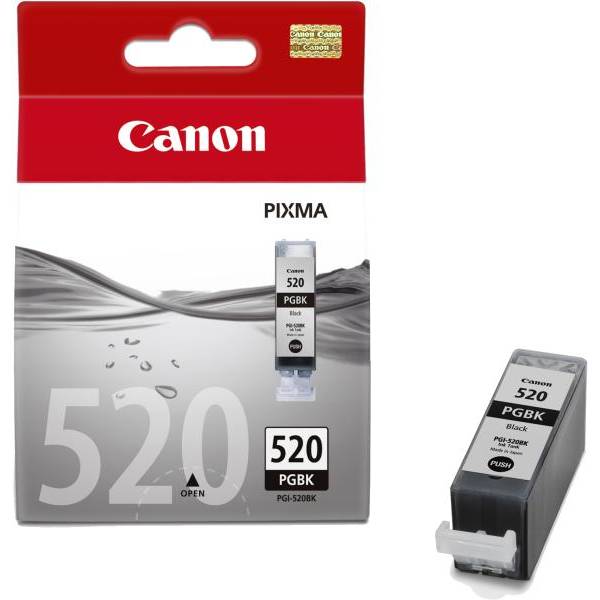 Cerneala Canon PGI520 black BLISTER cu securitate | IP3600/IP4600
