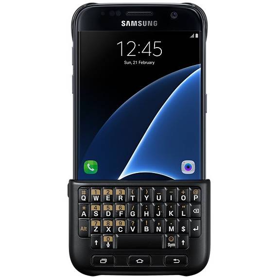 Husa Samsung Galaxy S7 (G930) de protectie spate cu tastatura QWERTY, Tinted Dark