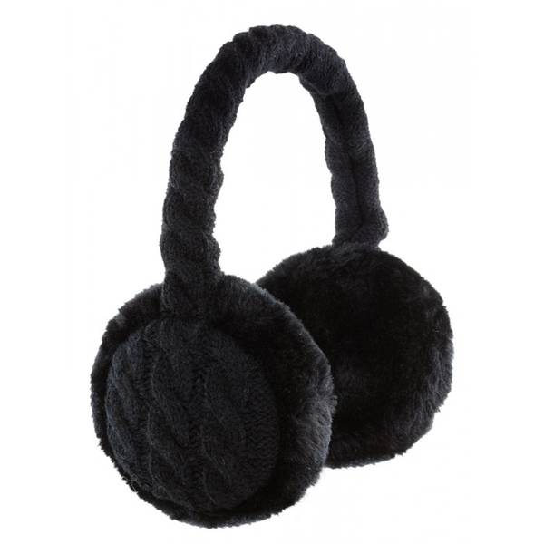 Aparatori urechi KitSound Cable Knit, cablu cu mufa de 3.5mm, KSMFBK2 Negru