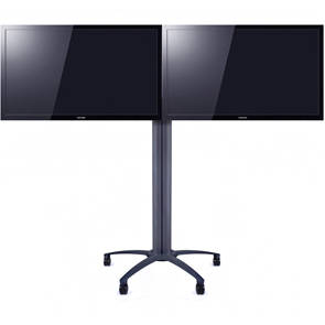 Stand Podea Dublu LCD/LED 180 Multibrackets, Negru, 2*40-55", reglare inclinatie: +/- 20º, max.90kg
