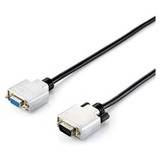 Cablu prelungitor Equip VGA HD15 male/female, ecranat dublu, 3m