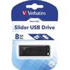 Memorie USB Verbatim &quot;Slider&quot; 8GB USB2.0  (98695)