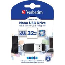 Memorie USB Verbatim &quot;Nano&quot; 32GB USB2.0 pendrive + adaptor Micro USB  (49822)