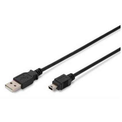 ASSMANN USB 2.0 HighSpeed  Cable USB A M (plug)/miniUSB B (5pin) M (plug) 3m bl