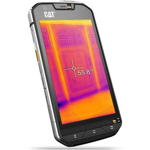 Caterpillar Telefon Mobil CAT S60, Procesor Octa-Core 1.2GHz / 1.5GHz, Super bright a-Si AHVA Capacitive touchscreen 4.7", 3GB RAM, 32GB Flash, 13MP+Camera termica dedicata, 4G, Wi-Fi, Dual Sim, Android (Negru)