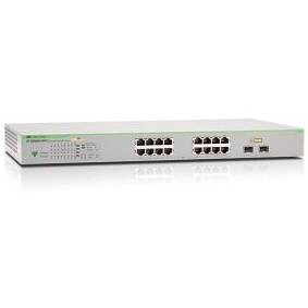 Switch Allied Telesis AT-GS950/16PS, cu management, cu PoE, 8x1000Mbps-RJ45 (PoE+) + 2xSFP