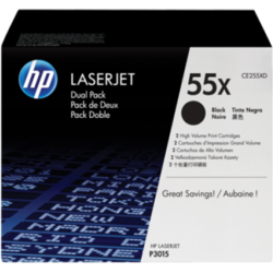 Toner HP LaserJet CE255XD duo-pack, negru