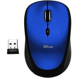 Mouse wireless Trust Yvi Blue, negru/albastru