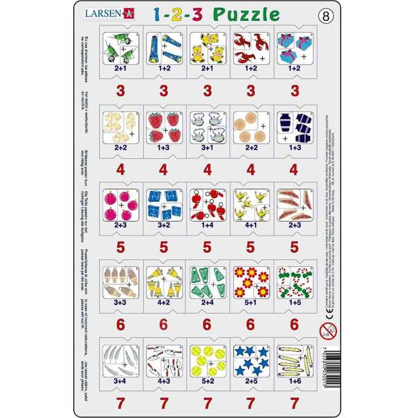 Set 12 Puzzle-uri 1-2-3, 25 Piese Larsen LRP_46