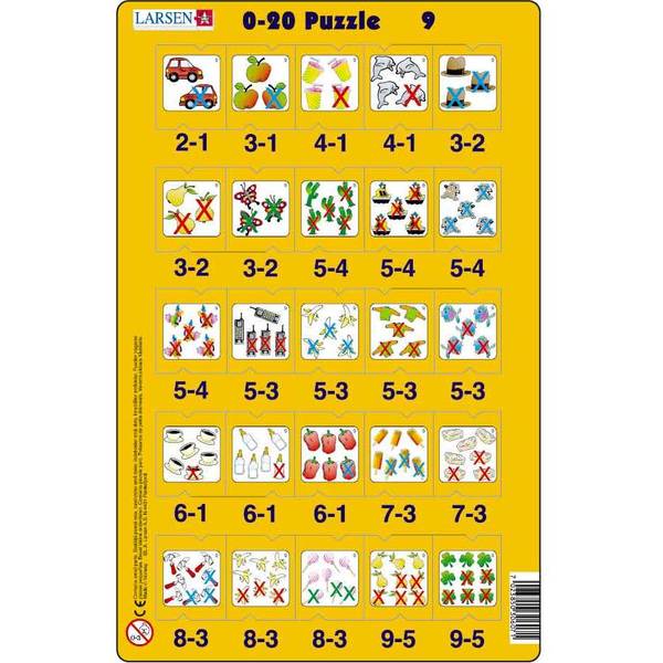 Set 16 Puzzle-uri 0 - 20, 25 Piese Larsen LRP_47