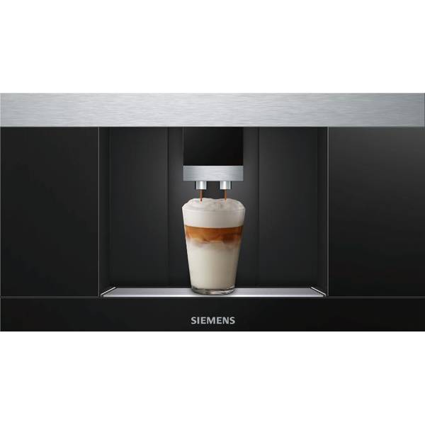 Espressor incorporabil Siemens CT636LES1,19 bari, sensoFlow, aromaDouble Shot, coffeeSensor, Inox/Negr