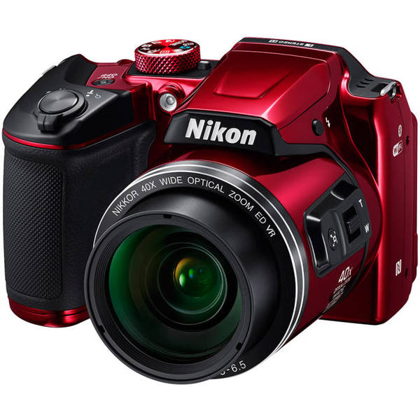 Aparat foto Nikon Coolpix B500, roşu