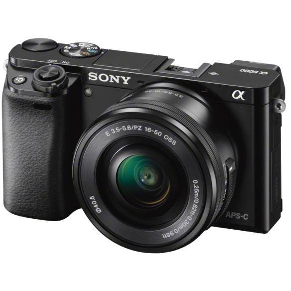 Kit aparat foto digital Sony Alpha 6000 (cu obiectiv 16-50mm), negru