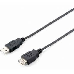 Equip USB 2.0 extension cord cable AM-AF 5m black double shielding