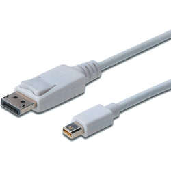 ASSMANN Displayport 1.1a Connection Cable miniDP M (plug)/DP M (plug) 2m white