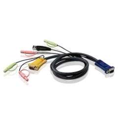 Cablu KVM Aten 2L-5302U, SPHD to VGA, USB & Audio, 1.8 metri