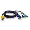 Cablu KVM Aten 2L-5302UP, SPHD to VGA, USB & PS/2, 1.8 metri