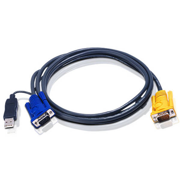 ATEN Cablu prelungire KVM (HD15-SVGA, USB, USB) - 2m