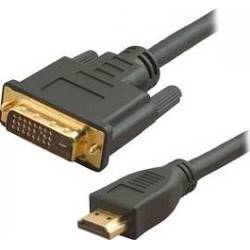 Gembird HDMI to DVI male-male cable with gold-plated connectors, 0.5m, bulk pack
