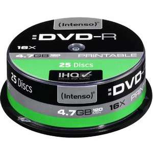 DVD-R Intenso [ cutie 25|4.7GB|16x| printabil | Mat  Extra Fin| Fullface]