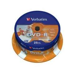 Verbatim DVD-R [ 4.7GB, 16x, spindle, argintiu mat, 25 bucati ]