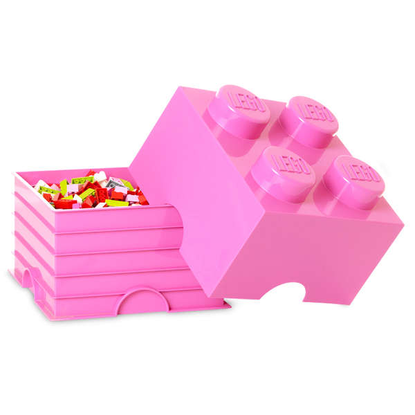 LEGO® Cutie depozitare LEGO 2x2 roz