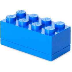 Mini cutie depozitare LEGO 2x4 albastru inchis